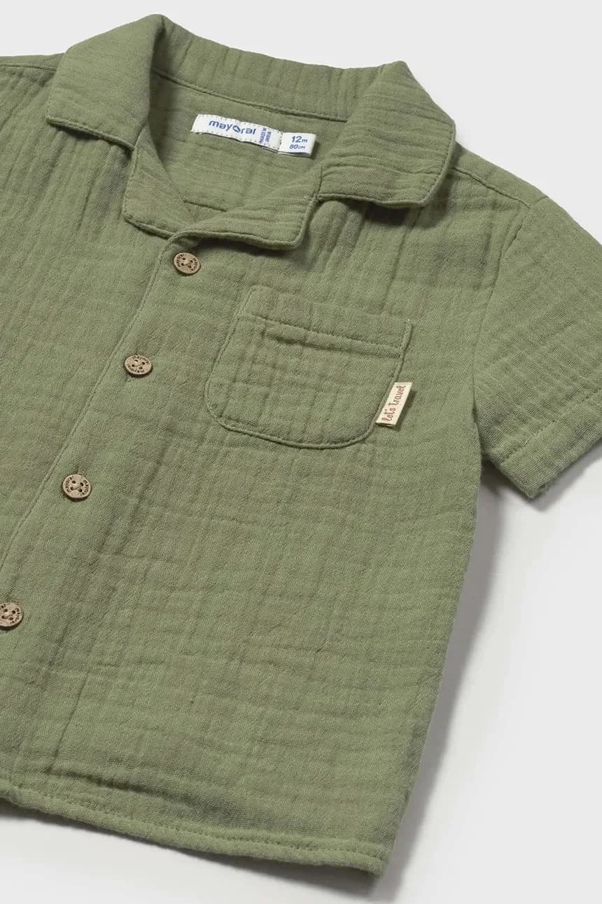 Детская хлопковая рубашка - фото 4