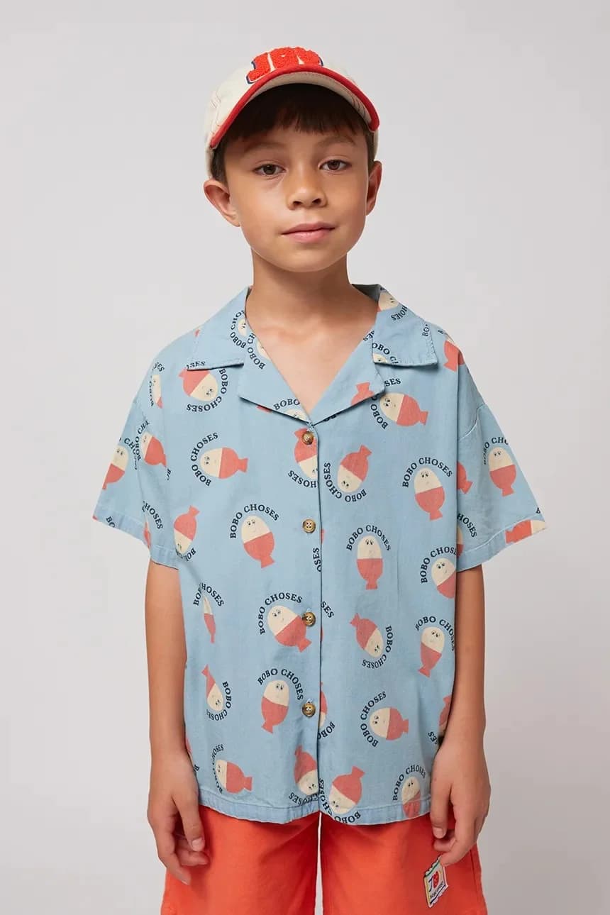 Детская хлопковая рубашка Morning Egg