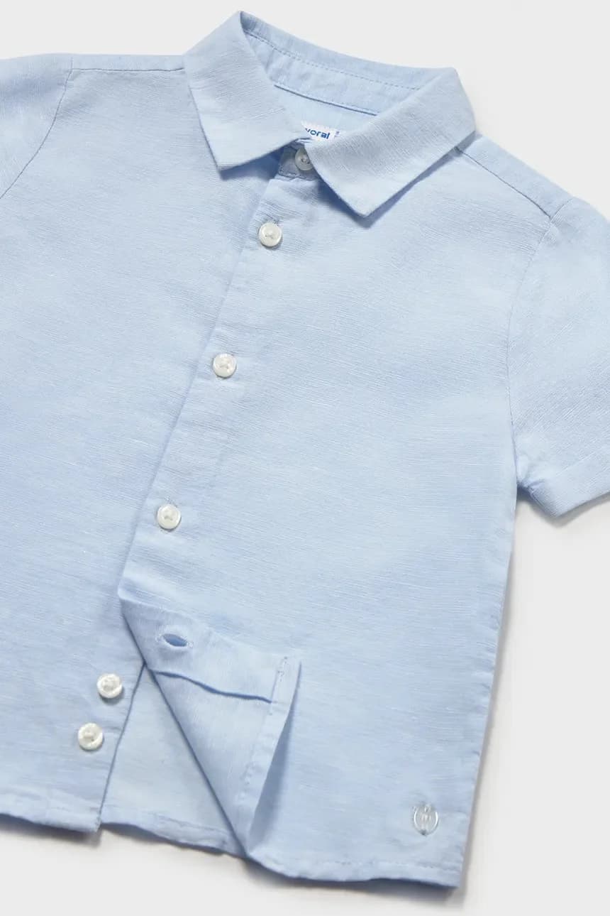 Детская рубашка с льном - фото 3