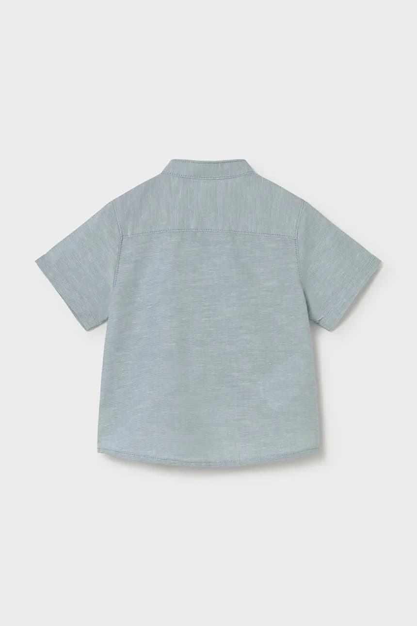 Детская рубашка из смесового льна - фото 2