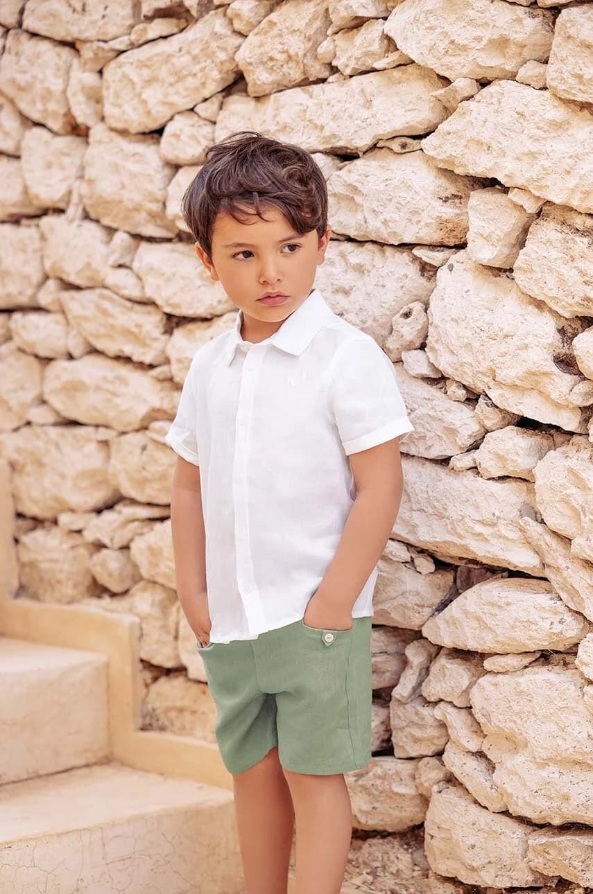 Детская льняная рубашка