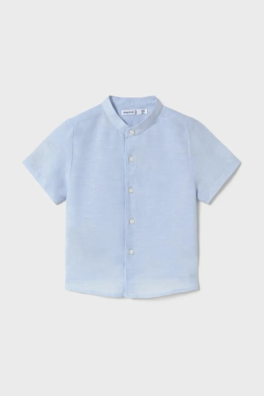 Детская рубашка из смесового льна