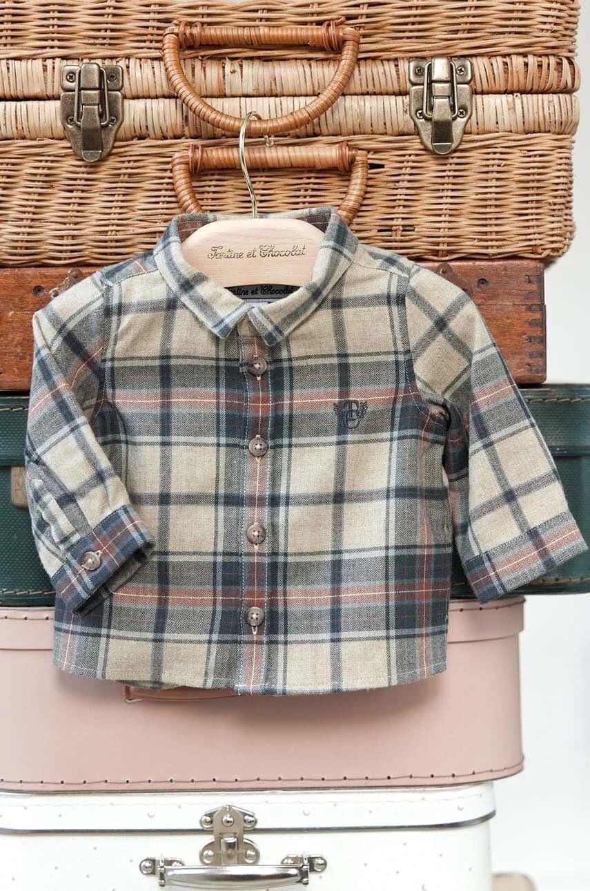 Детская рубашка из смесовой шерсти - фото 4