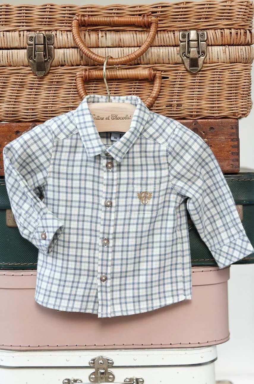 Детская хлопковая рубашка - фото 4