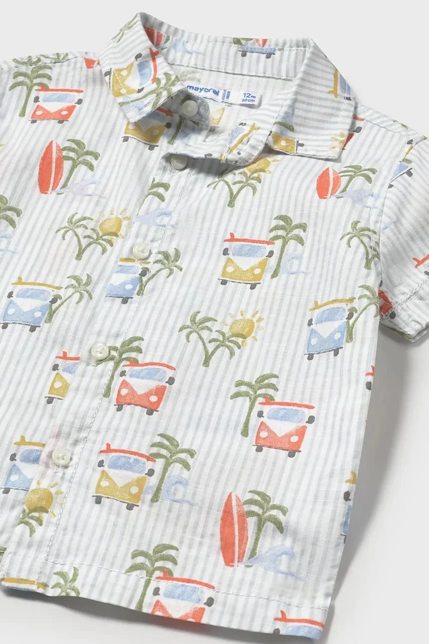 Детская хлопковая рубашка - фото 4