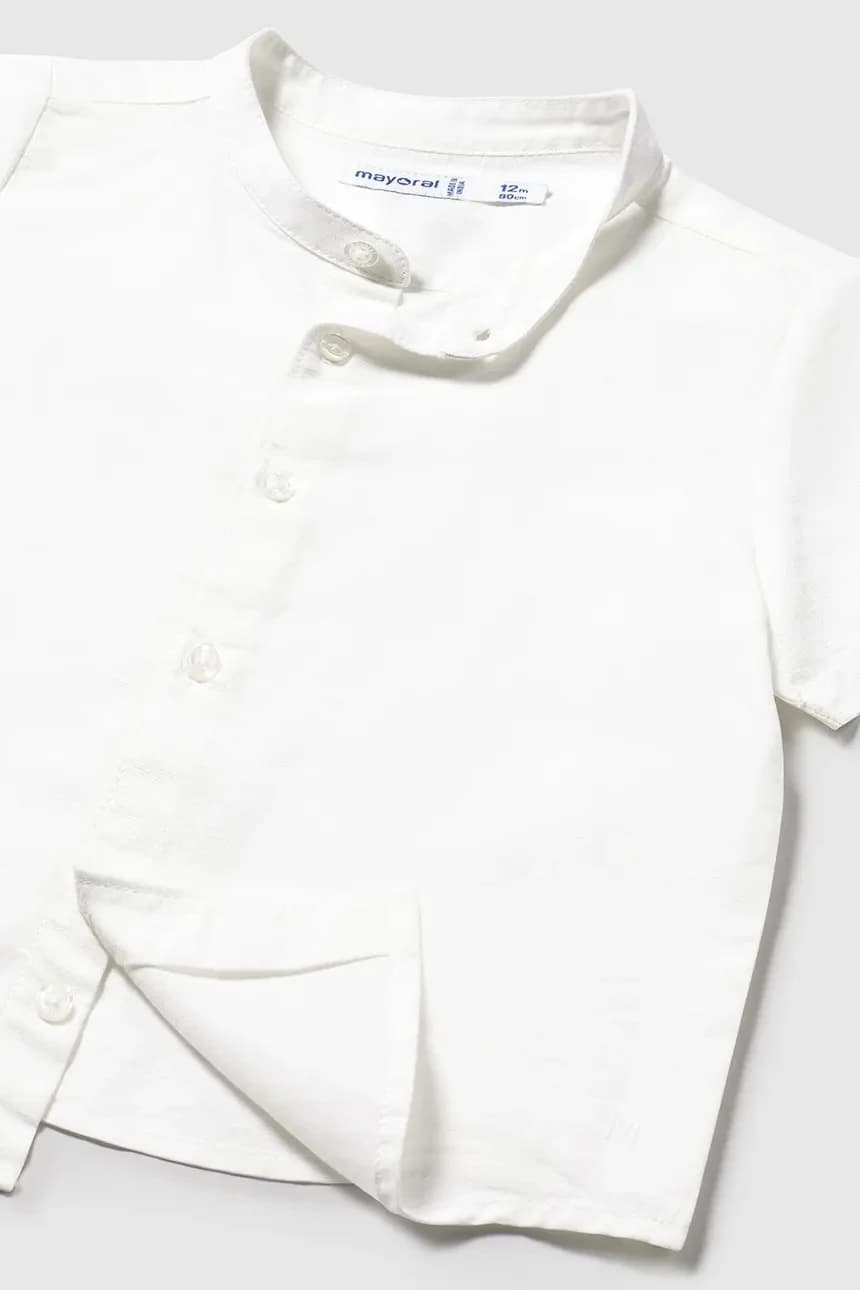 Детская рубашка из смесового льна - фото 3