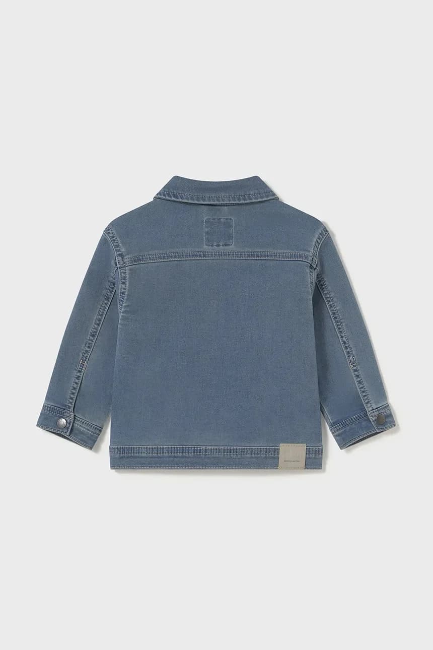 Детская мягкая джинсовая куртка из денима. - фото 3