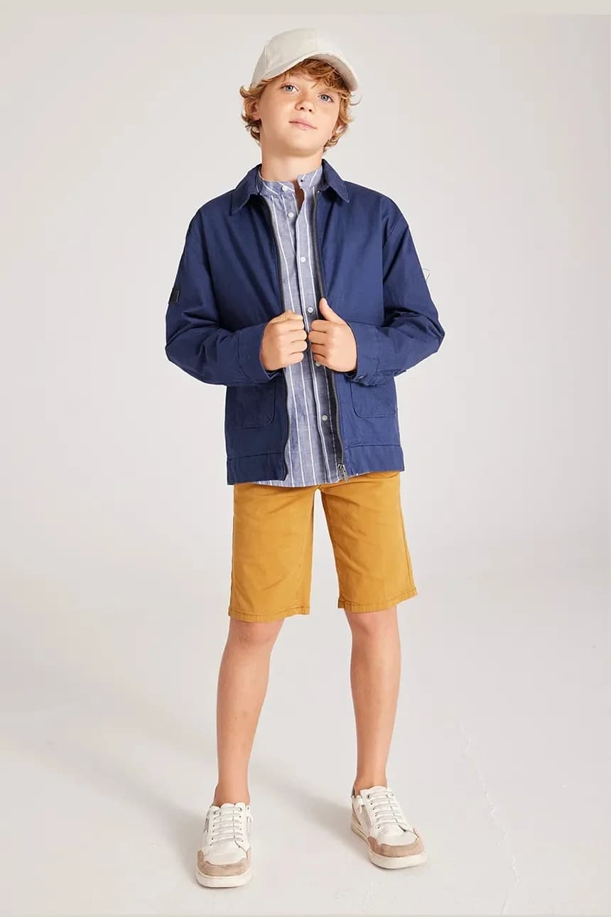 Детская куртка из смесового льна - фото 6