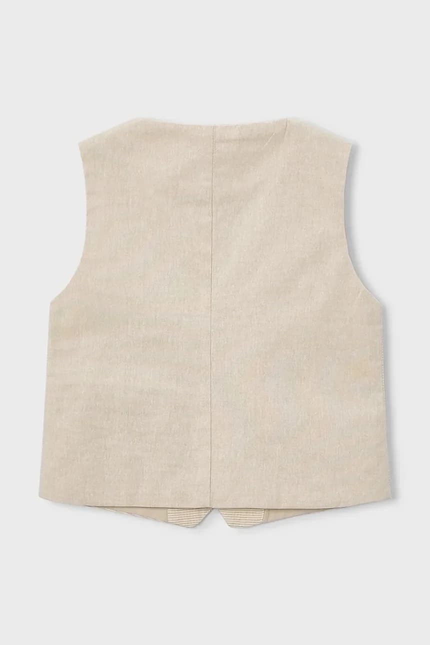 Детский жилет из смесового льна - фото 3