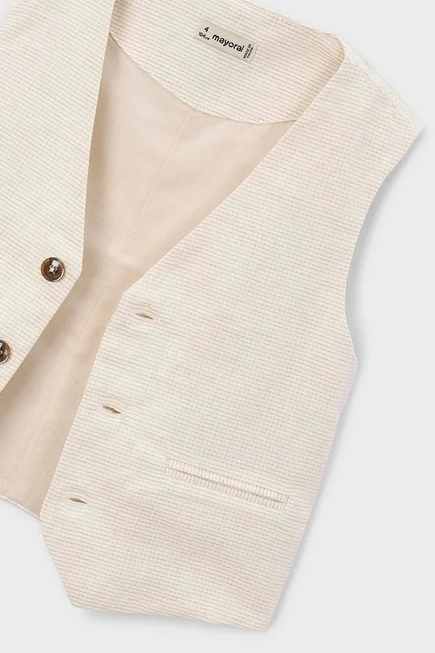 Детский жилет из смесового льна - фото 3