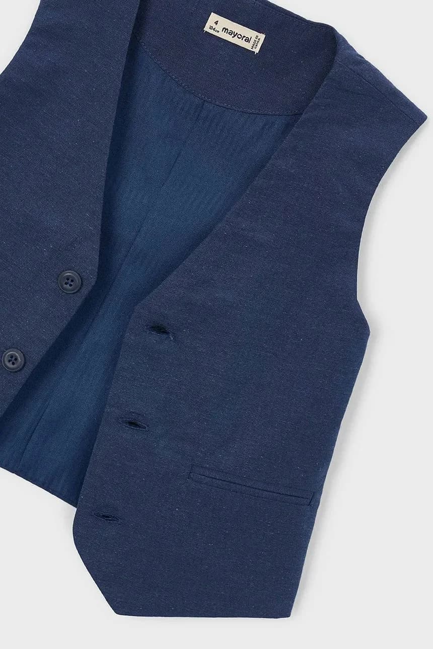 Детский жилет из смесового льна - фото 3