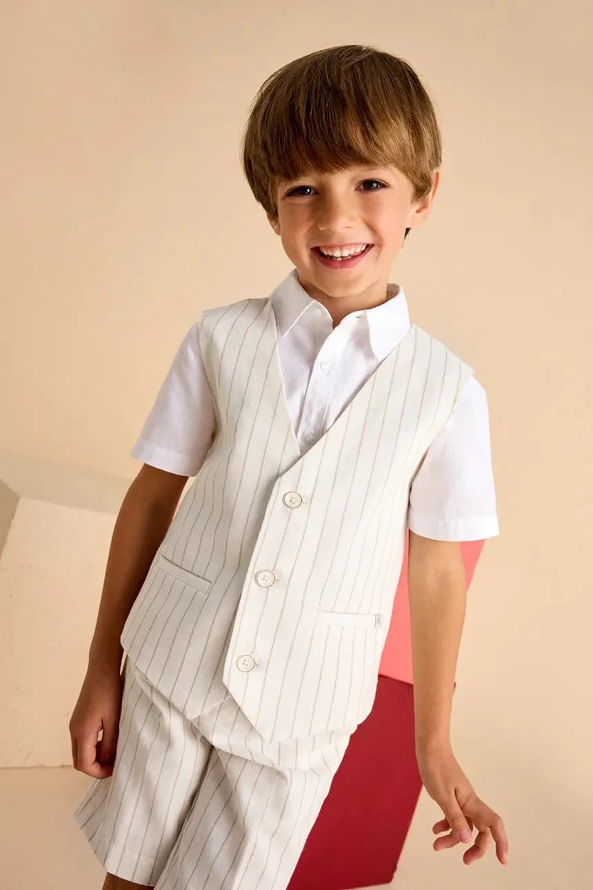 Детский жилет из смесового льна