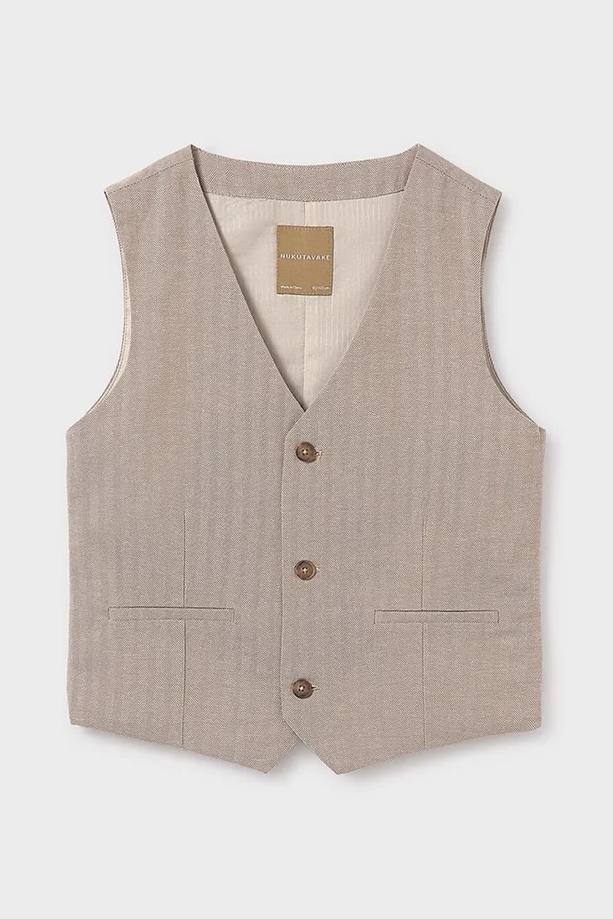 Детский жилет из смесового льна - фото 2