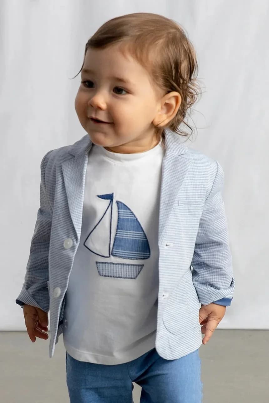 Детская куртка из смесового льна - фото 5