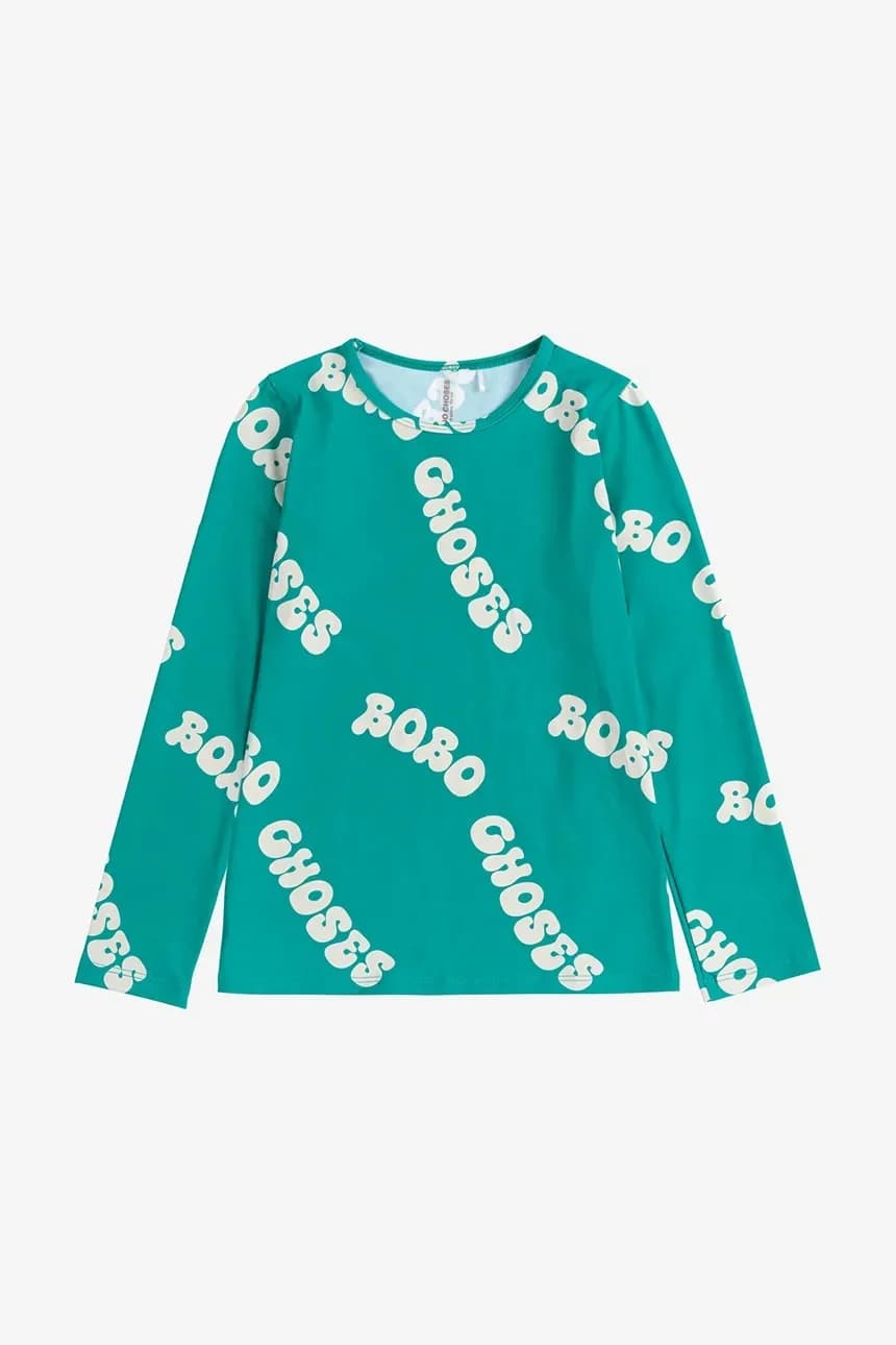 Волнистый детский купальный костюм с длинным рукавом - фото 2