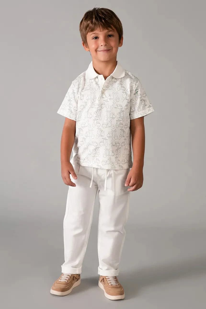 Детские брюки с льном