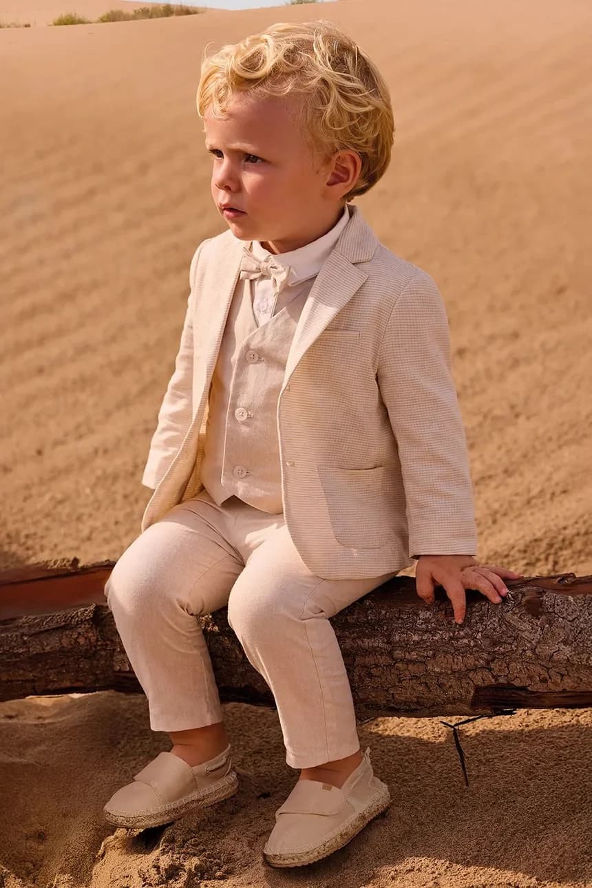 Детские брюки из смесового льна