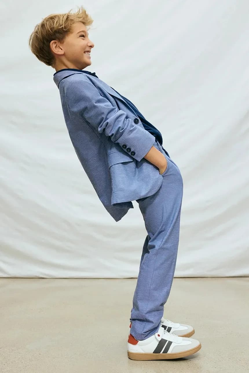 Детские брюки из смесового льна