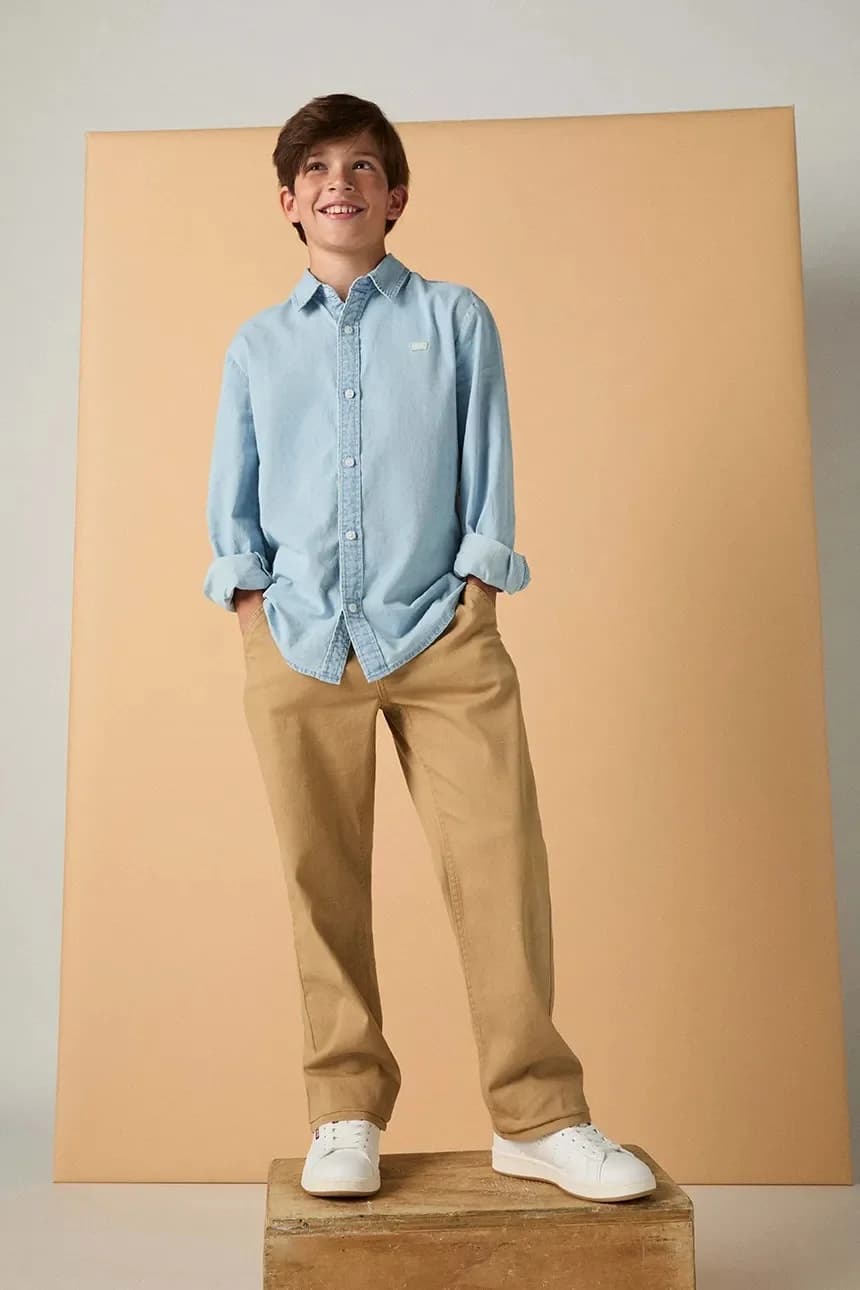 Детские хлопковые брюки XX CHINO RELAXED STRAIGHT