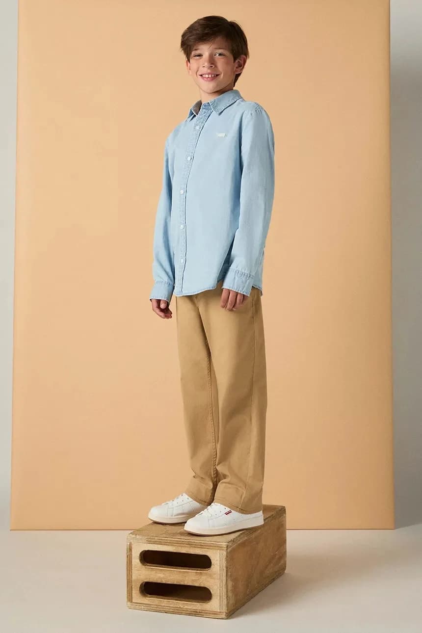 Детские хлопковые брюки XX CHINO RELAXED STRAIGHT - фото 6