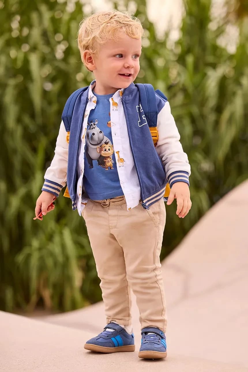 Детские брюки из смесового льна