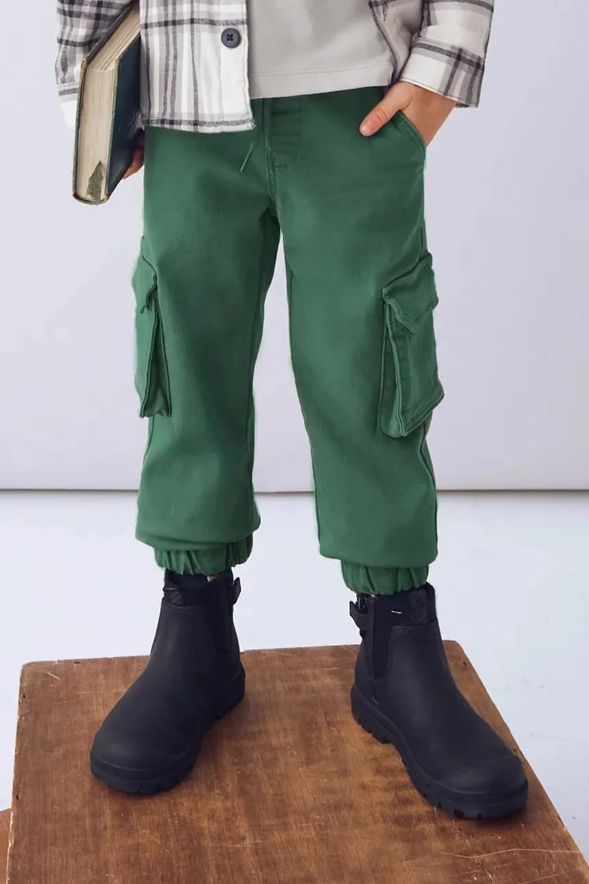 Детские мягкие брюки-карго. - фото 5