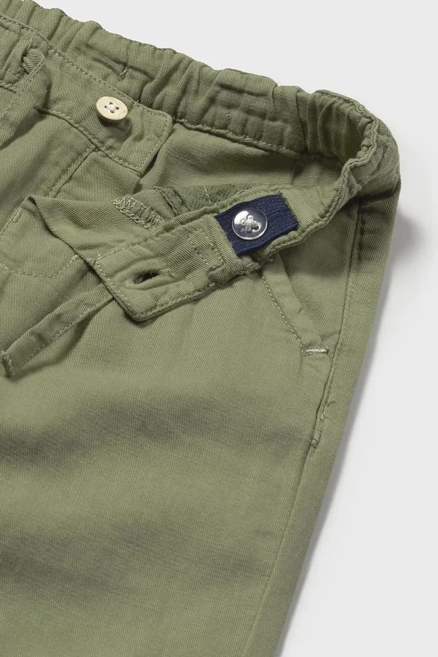 Детские брюки свободного кроя из смесового льна. - фото 3