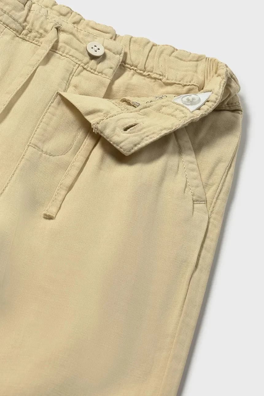 Детские брюки свободного кроя из смесового льна. - фото 3