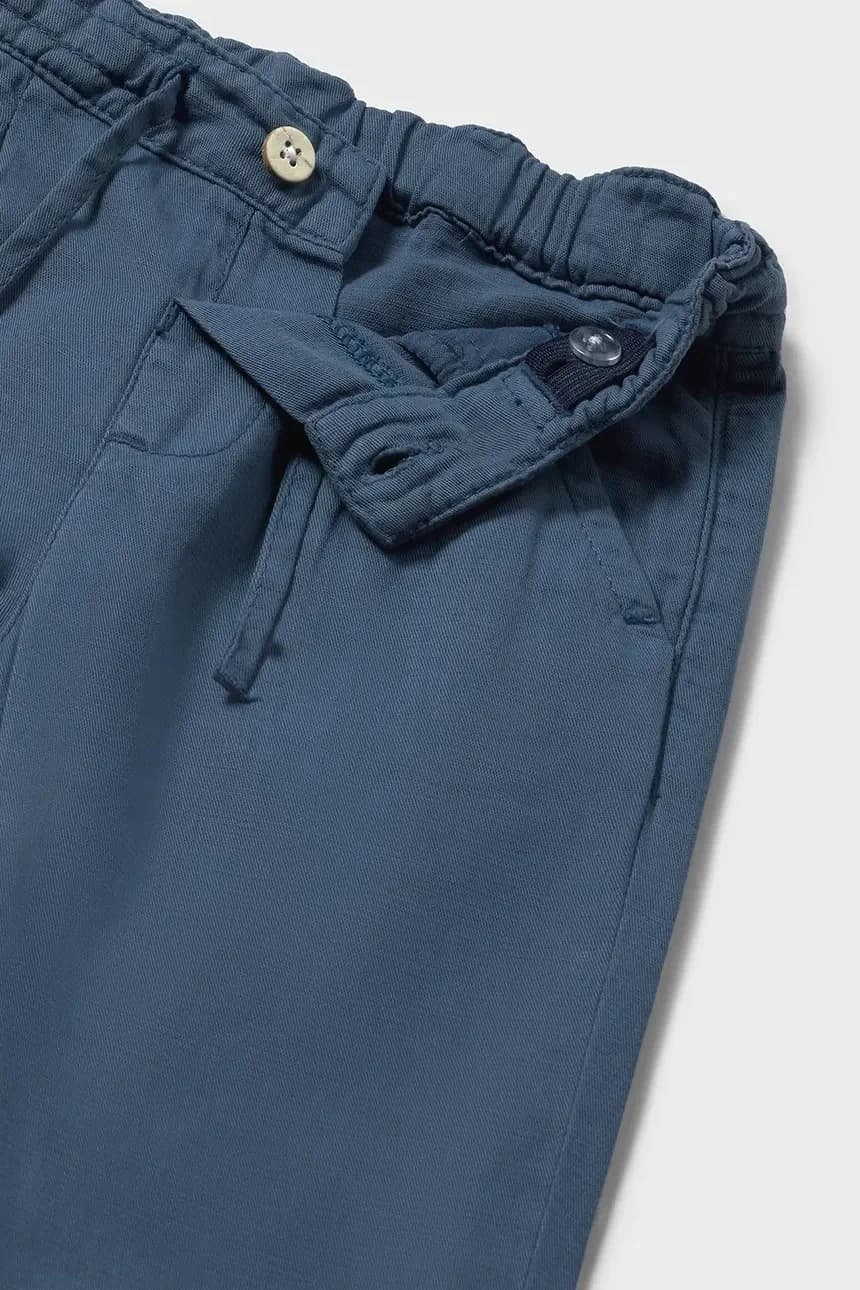 Детские брюки свободного кроя из смесового льна. - фото 3