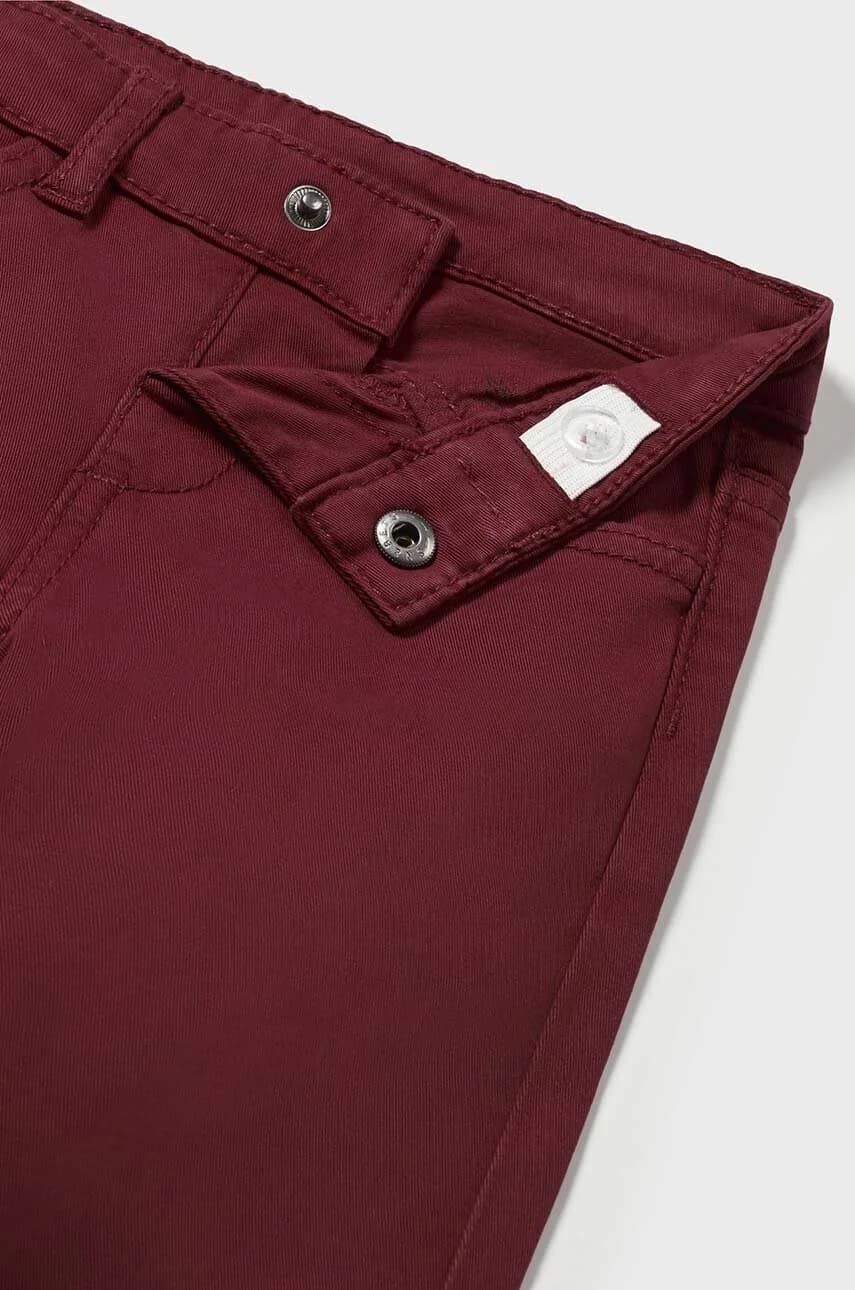 Детские брюки из хлопка, базовые, приталенного кроя. - фото 2