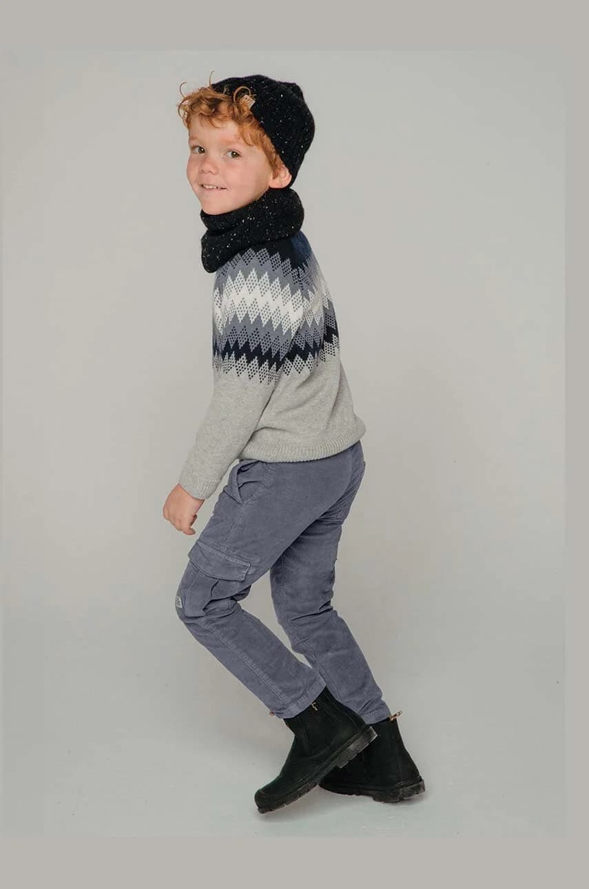 Детские вельветовые брюки-карго - фото 5