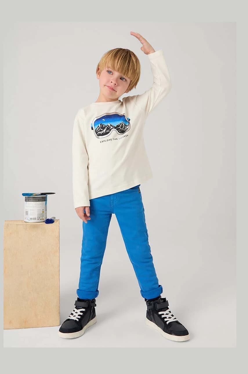 Детские брюки Мягкие брюки приталенного кроя - фото 5