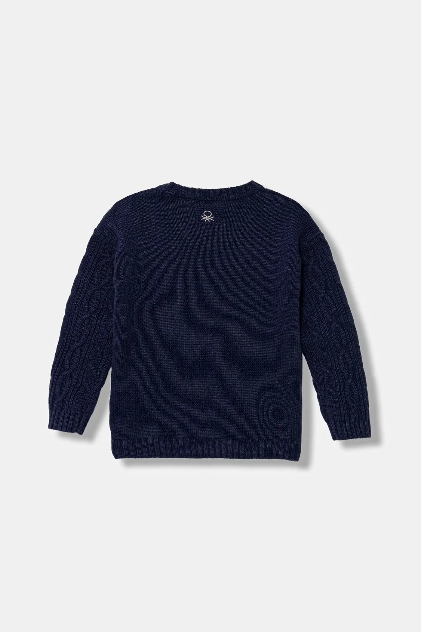 Детский свитер из смесовой шерсти - фото 2