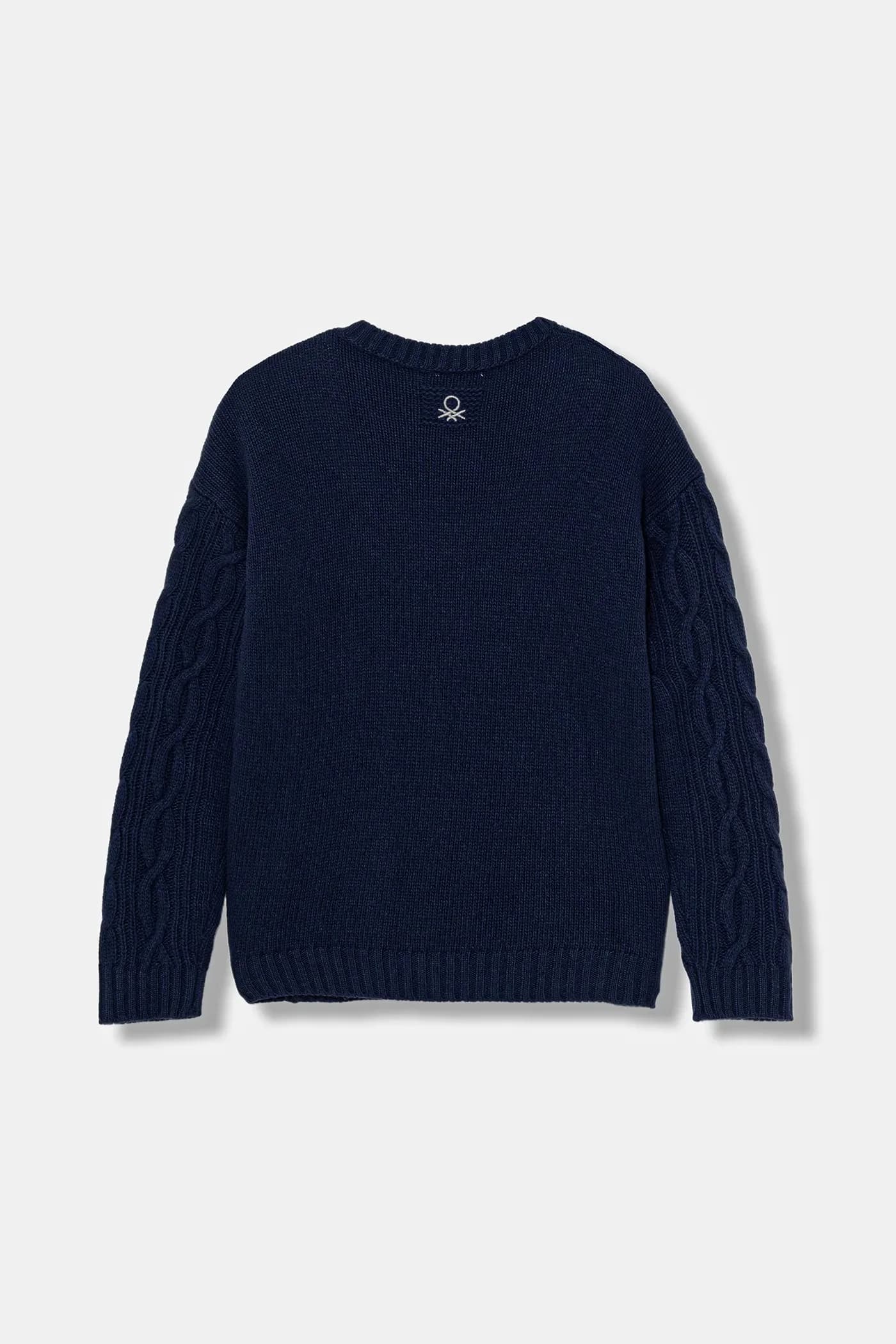 Детский свитер из смесовой шерсти - фото 2