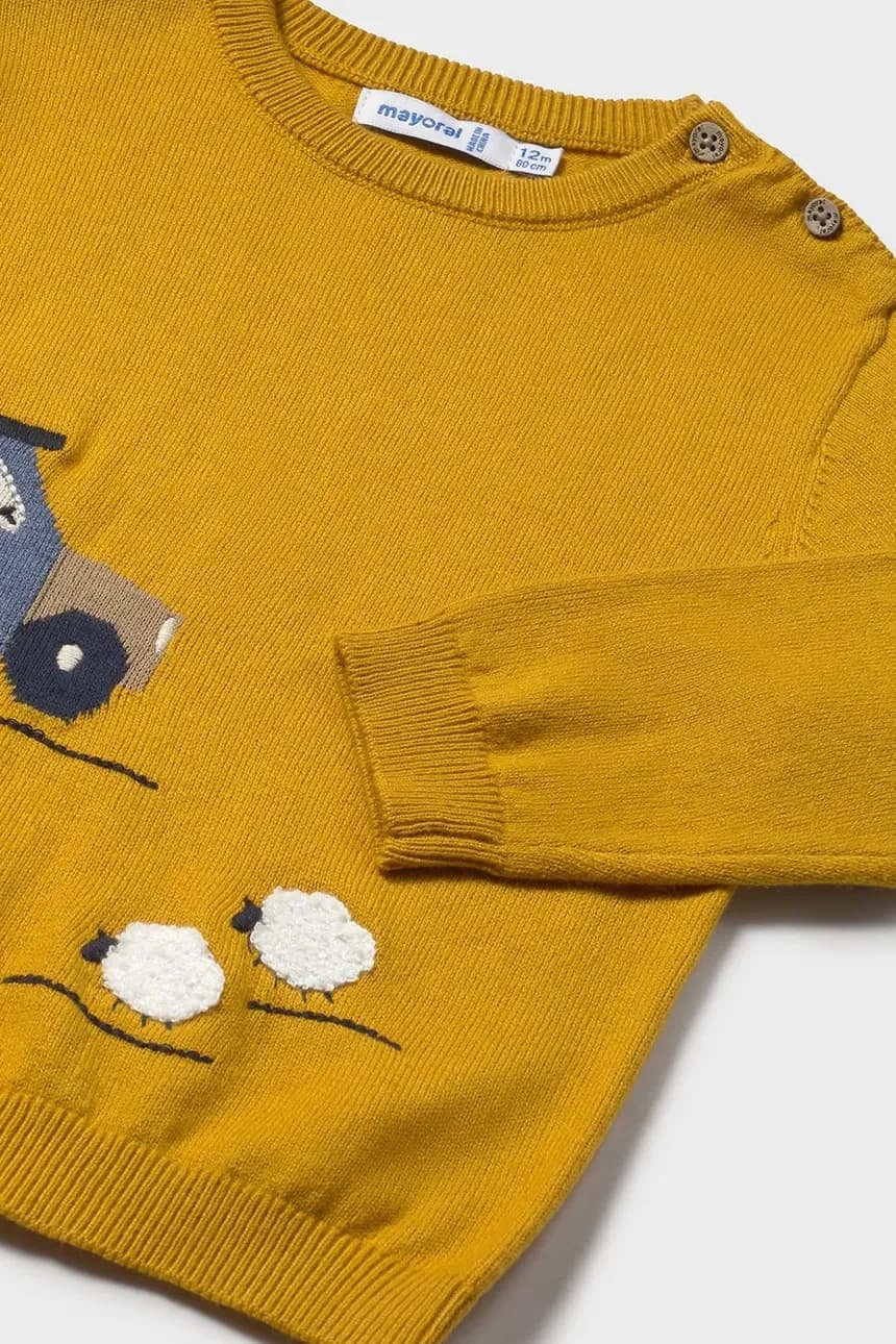 Детский свитер из смесовой шерсти - фото 4