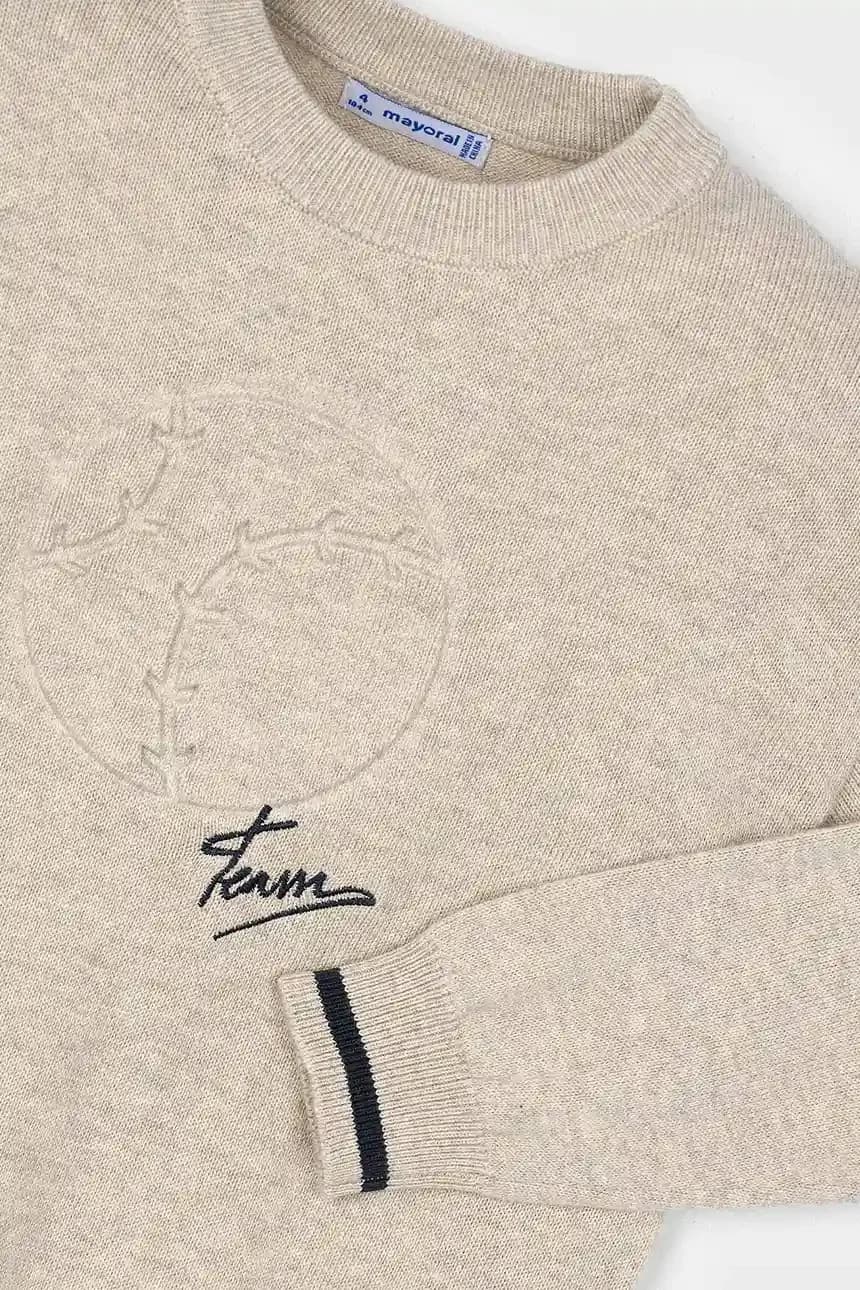 Детский свитер из смесовой шерсти - фото 4