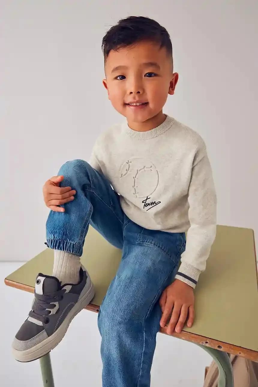 Детский свитер из смесовой шерсти - фото 6