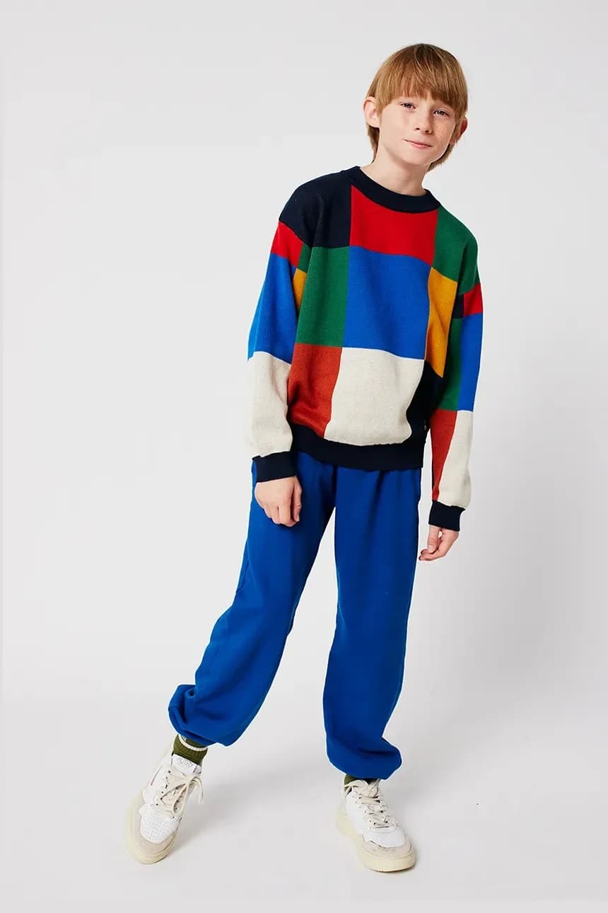 Детский хлопковый свитер Multicolor Tiles - фото 5