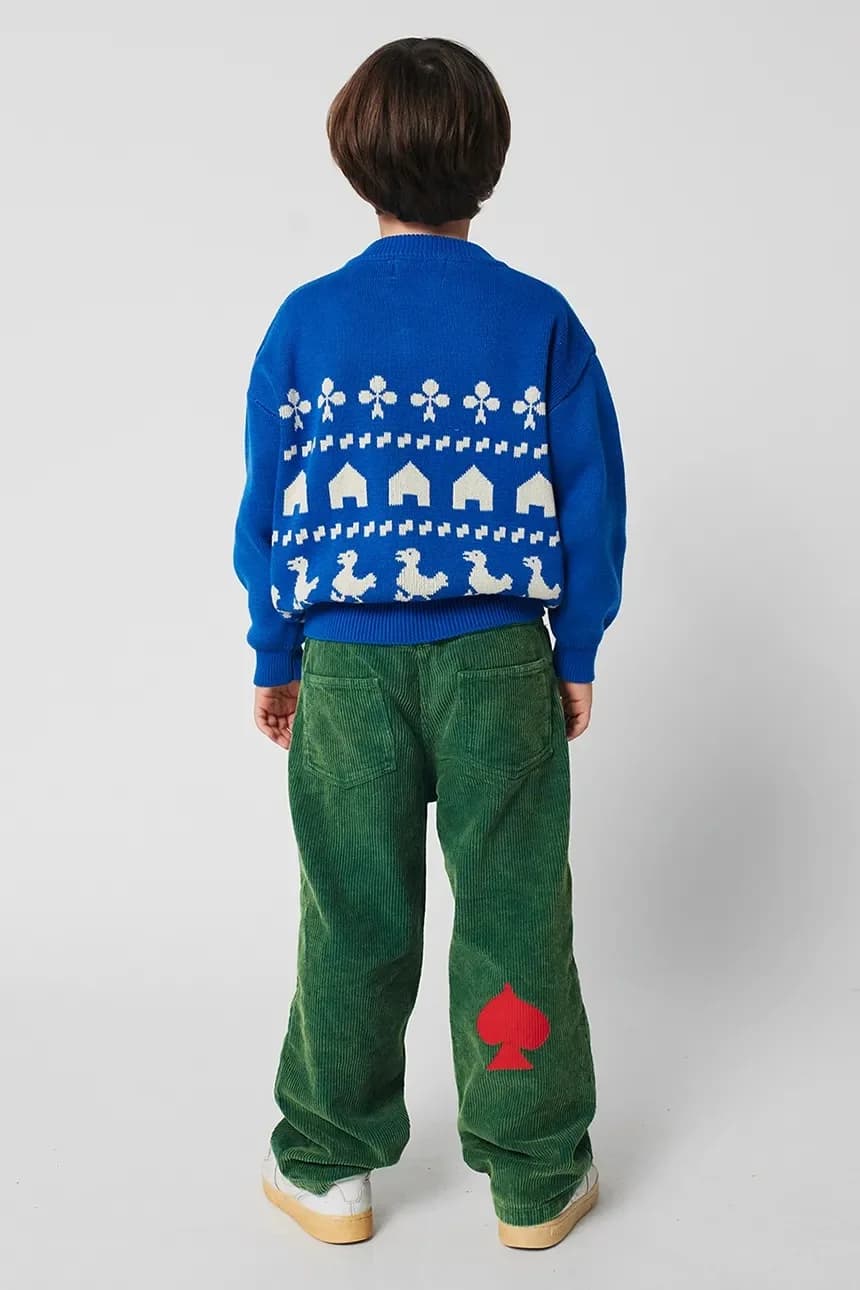 Детский хлопковый свитер Фермерский жаккард - фото 8