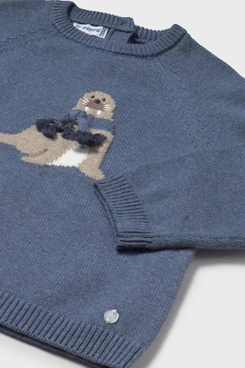 Детский свитер из смесовой шерсти - фото 3