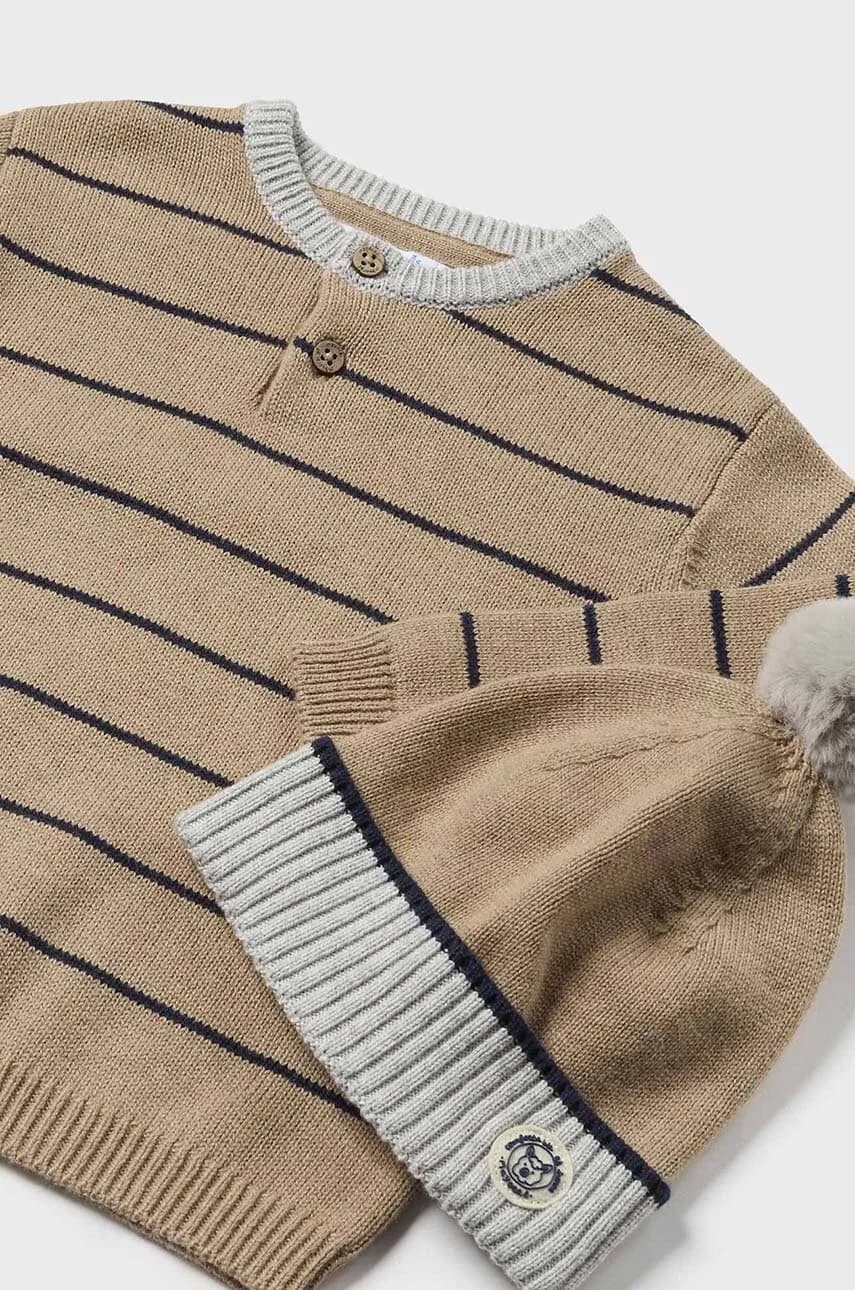 Детский комплект - свитер и шапка. - фото 2