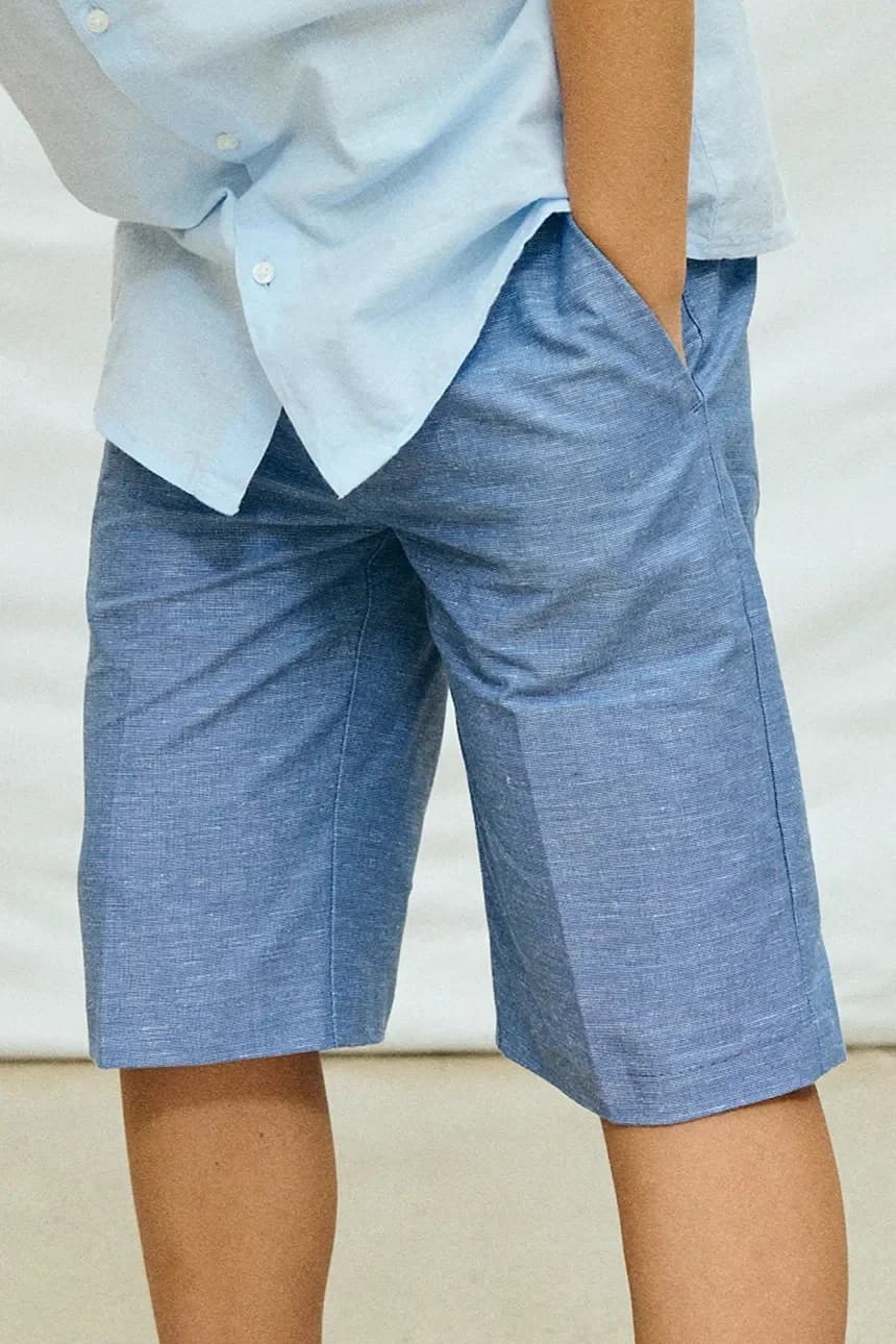 Детские шорты из смесового льна - фото 5