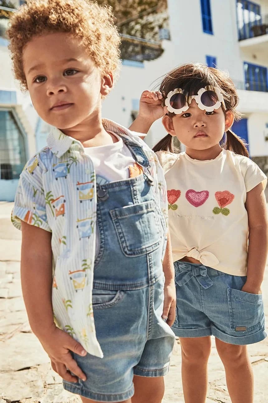 Детские джинсовые шорты из мягкого денима - фото 4