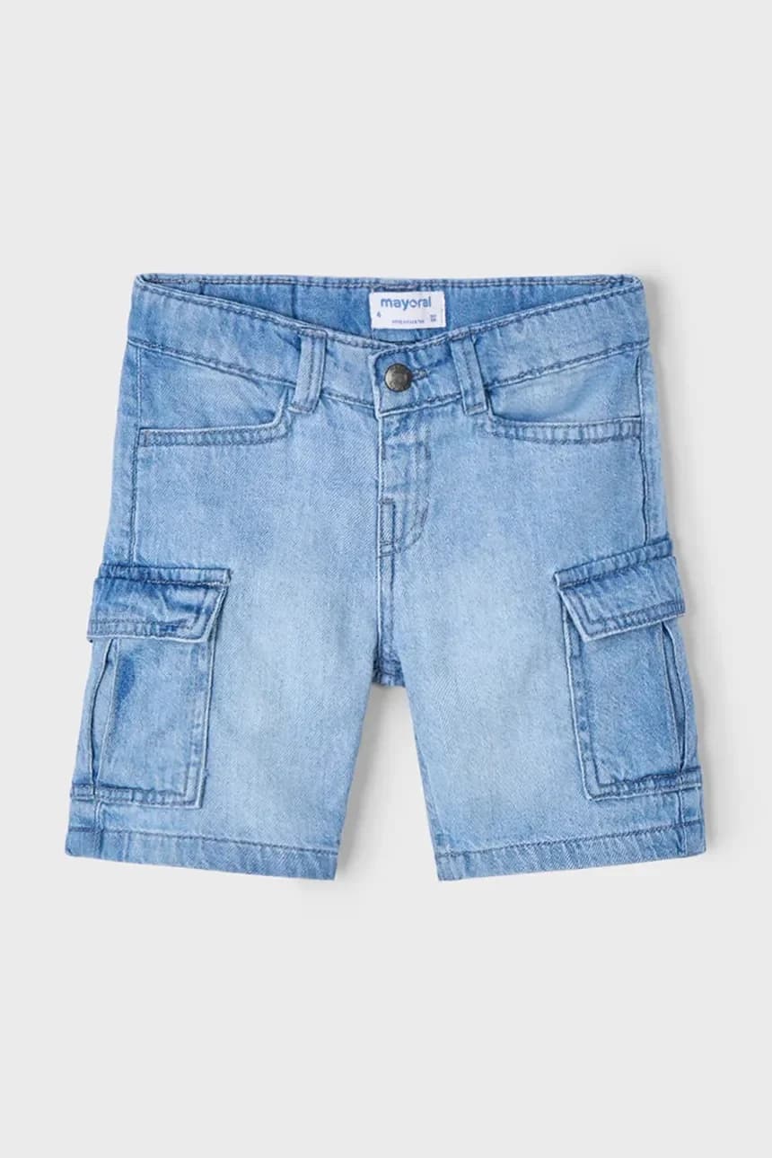 Детские джинсовые шорты карго - фото 2