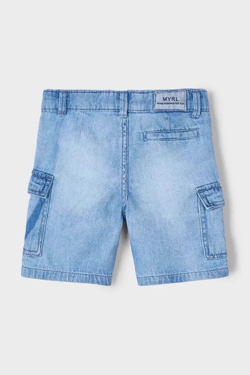 Детские джинсовые шорты карго - фото 3