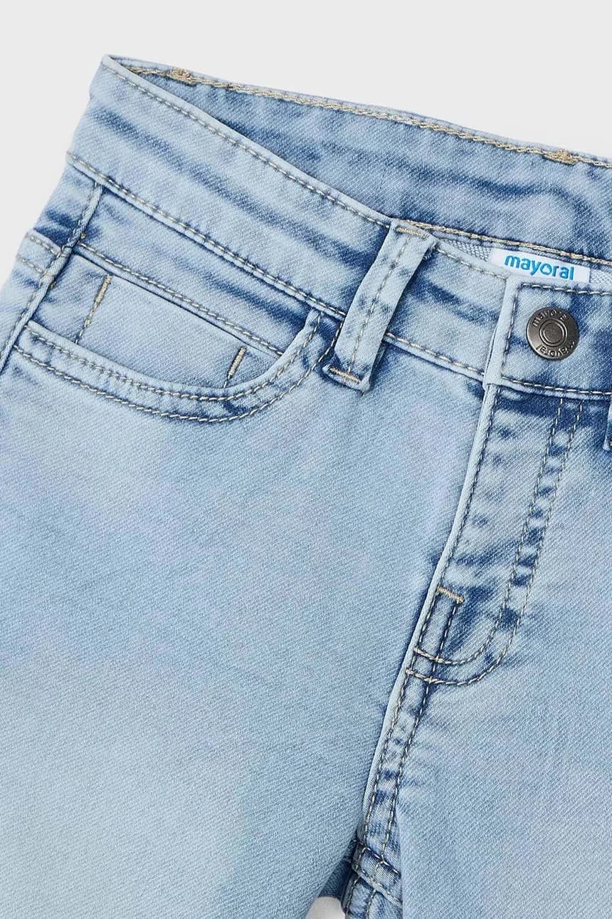 Детские джинсовые шорты из мягкого денима - фото 4