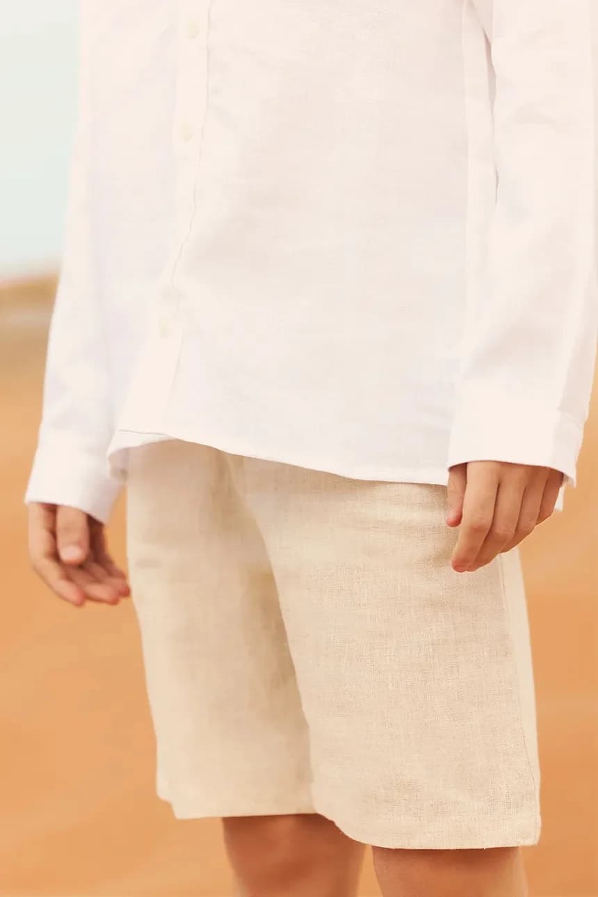 Детские льняные шорты