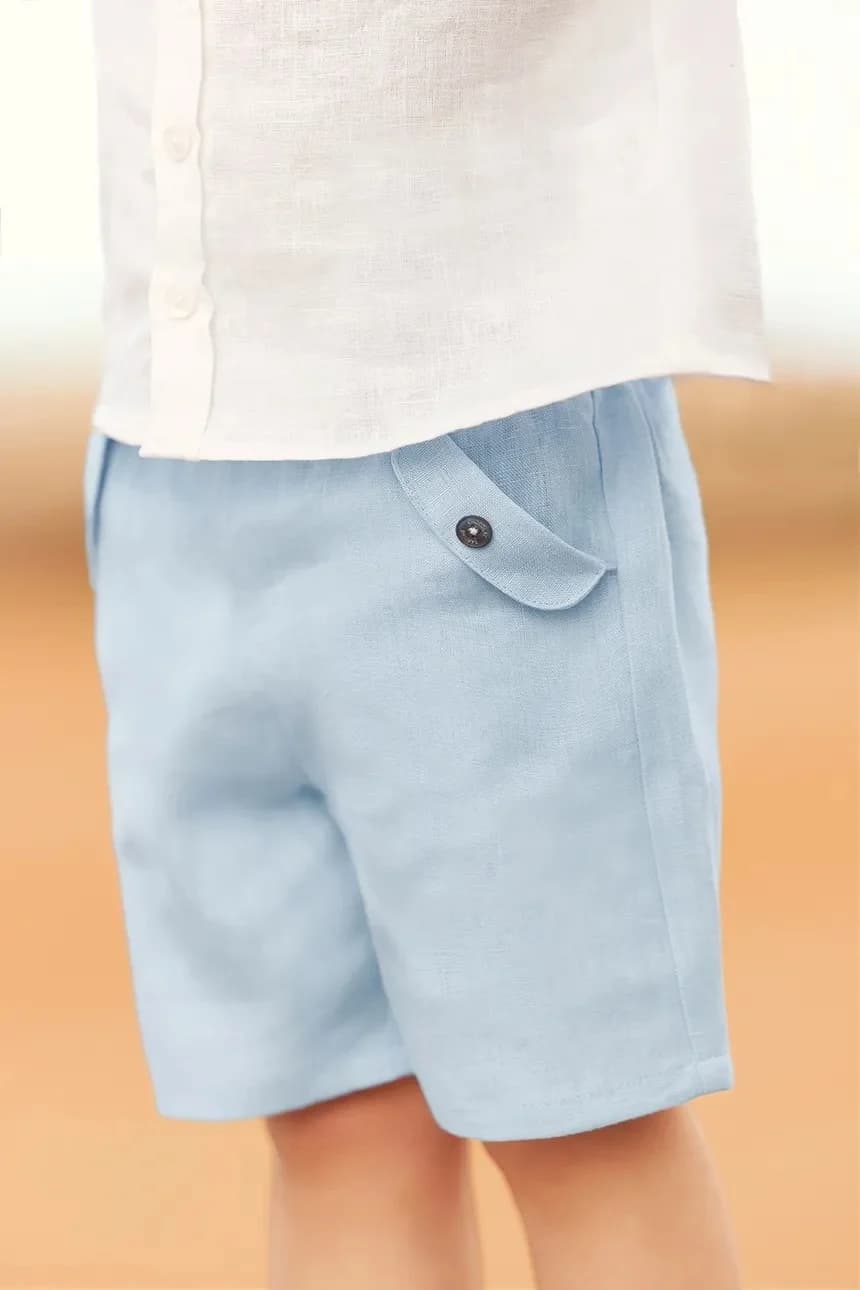 Детские льняные шорты - фото 5