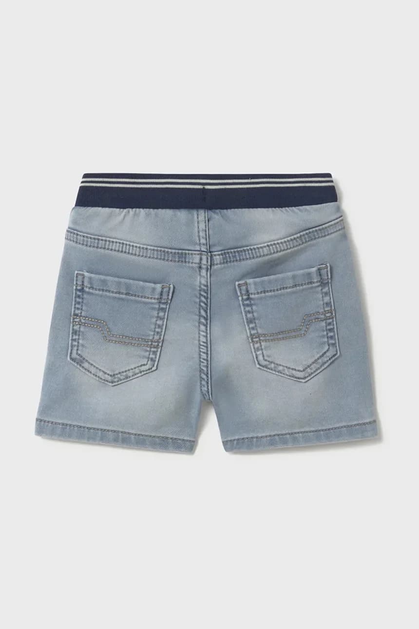 Детские джинсовые шорты-джоггеры из мягкого денима - фото 2