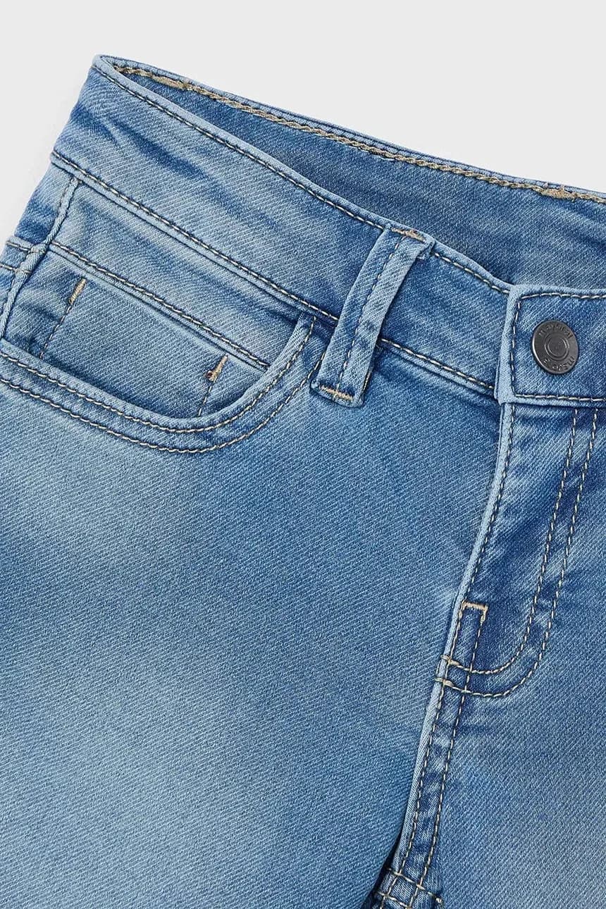 Детские джинсовые шорты из мягкого денима - фото 3